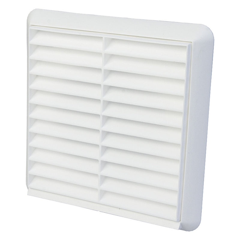 4 Inch 100mm Fixed Louvre Grille - White