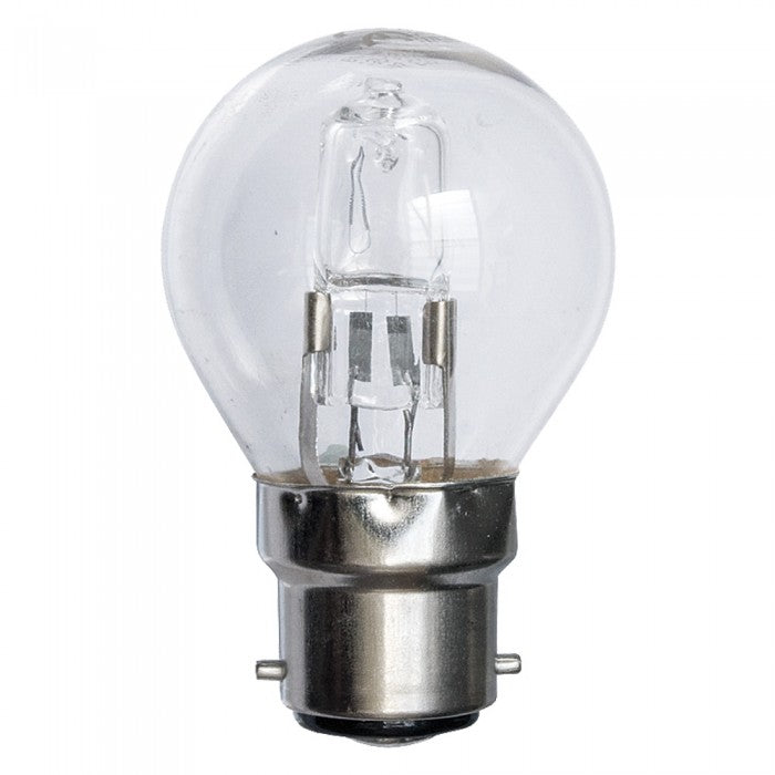28 Watt BC Dimmable Halogen Golf Ball Lamp - Clear