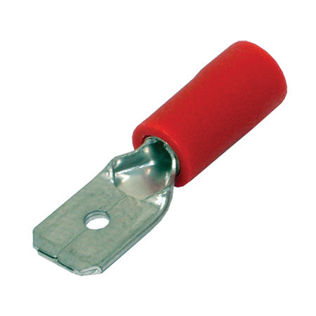 6.35mm Push-on Male Tab - Red