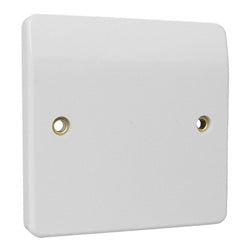 MK Logic Plus Unfused Front Plate with Flex Outlet - White