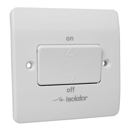 MK Logic Plus Fan Isolator Switch - White