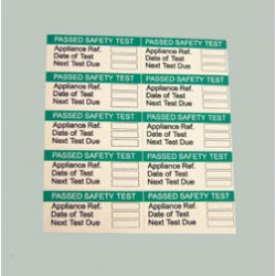 Pass Safety Test Labels - Small - 35 x 15mm - 50pk