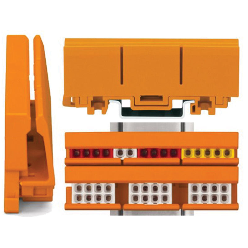 Din Rail Mounting Carrier for Compact Push-Wire Connectors