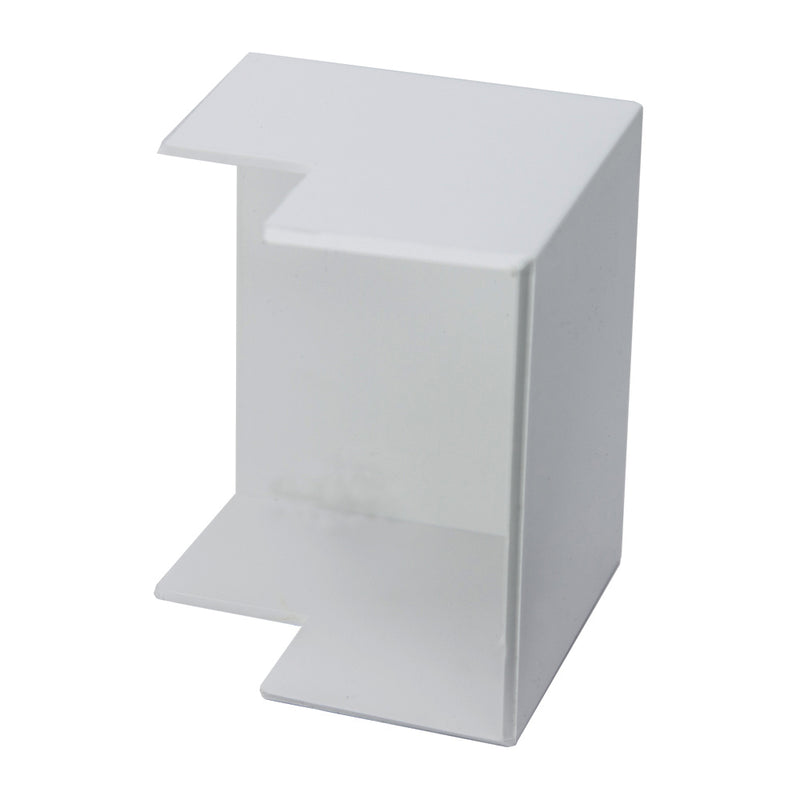 White PVC Trunking External Angle - 16mm x 16mm